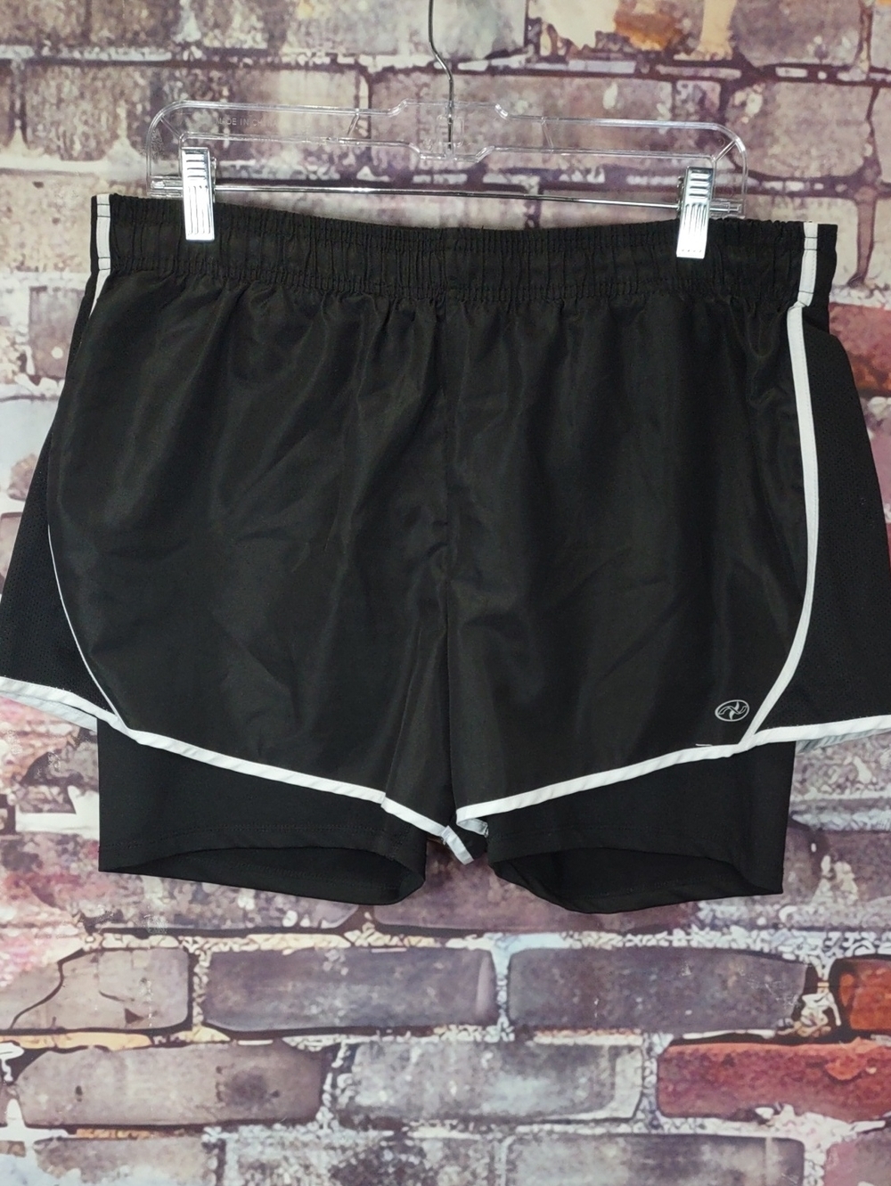 Black 2-in-1 Running Shorts